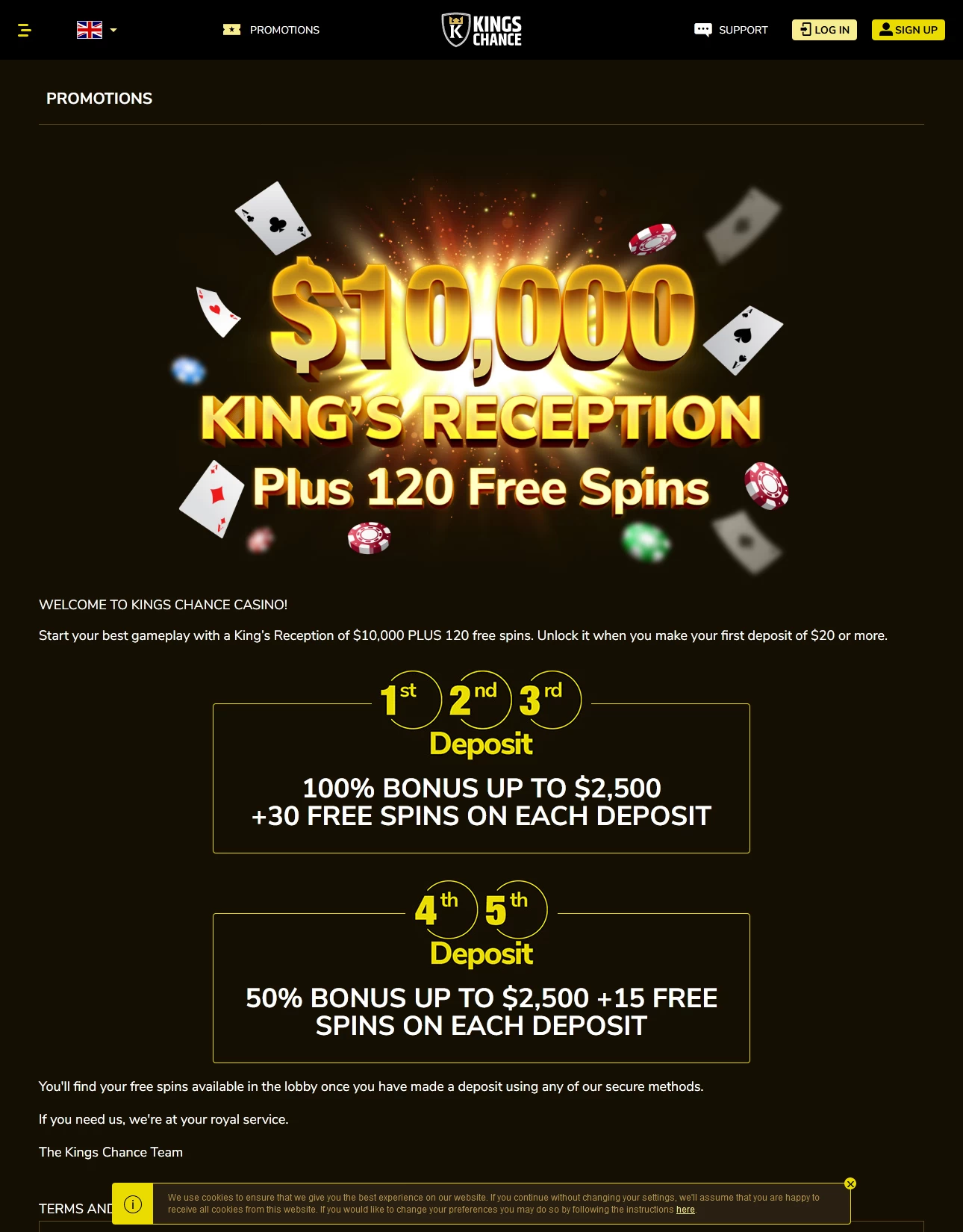 kings chance casino free spins