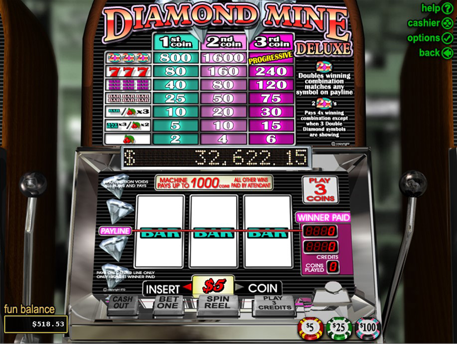 Diamond Mine Deluxe		 		Pokie